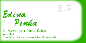 edina pinka business card